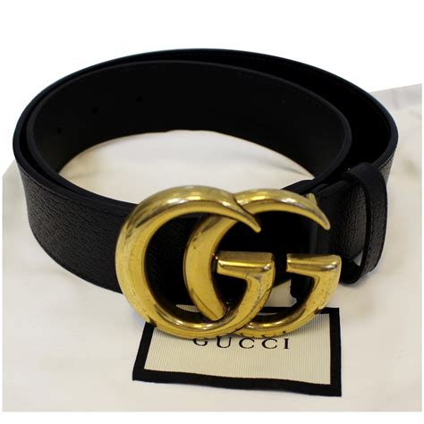 Gucci leather black on belt